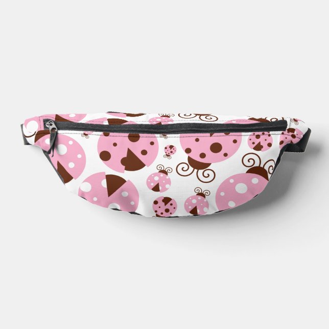 Pattern Of Ladybugs, Cute Ladybugs, Pink Ladybugs Bum Bags (Lay Down)
