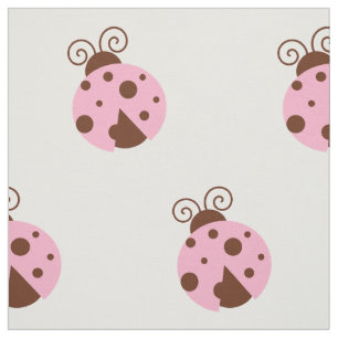 Pattern Of Ladybugs, Cute Ladybugs, Pink Ladybugs Fabric