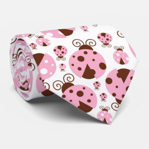 Pattern Of Ladybugs, Cute Ladybugs, Pink Ladybugs Tie