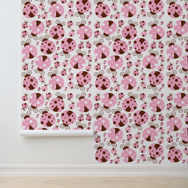 Pattern Of Ladybugs, Cute Ladybugs, Pink Ladybugs Wallpaper (Application)