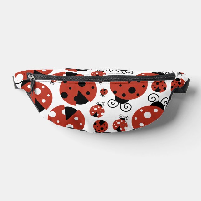 Pattern Of Ladybugs, Cute Ladybugs, Red Ladybugs Bum Bags (Lay Down)