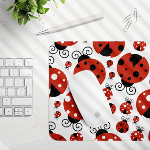 Pattern Of Ladybugs, Cute Ladybugs, Red Ladybugs Mouse Mat