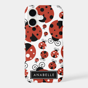 Pattern Of Ladybugs, Red Ladybugs, Your Name