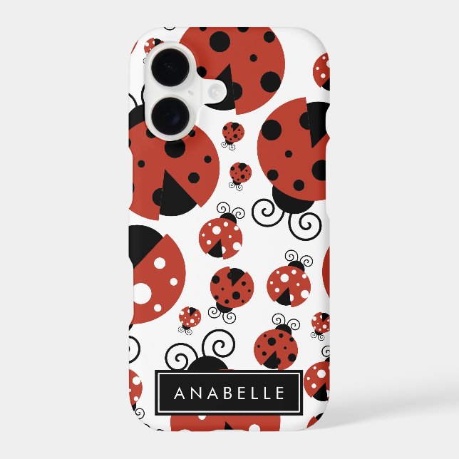 Pattern Of Ladybugs, Red Ladybugs, Your Name (Back)