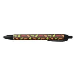 Pattern Of Leaves, Colourful Leaves, Autumn Leaves Black Ink Pen