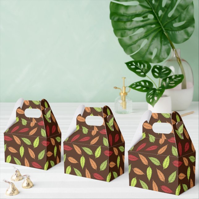 Pattern Of Leaves, Colourful Leaves, Autumn Leaves Favour Box (Multiple)