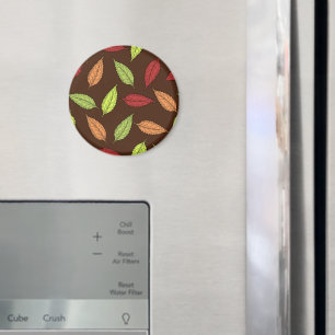 Pattern Of Leaves, Colourful Leaves, Autumn Leaves Magnet