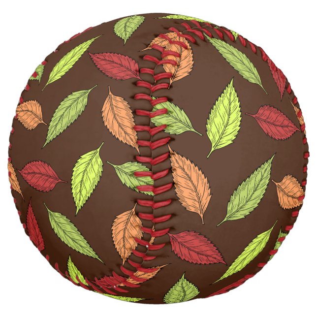 Pattern Of Leaves, Colourful Leaves, Autumn Leaves Softball (Angled)