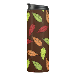 Pattern Of Leaves, Colourful Leaves, Autumn Leaves Thermal Tumbler