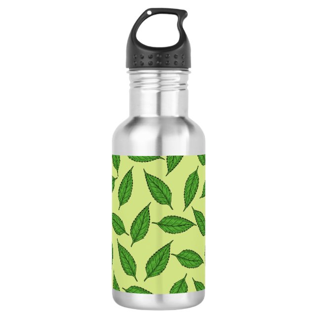 Pattern Of Leaves, Leaf Pattern, Spring Leaves 532 Ml Water Bottle (Front)