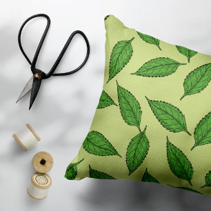 Pattern Of Leaves, Leaf Pattern, Spring Leaves Decorative Cushion