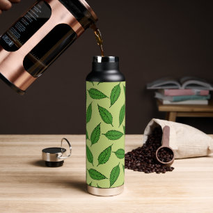 Pattern Of Leaves, Leaf Pattern, Spring Leaves Water Bottle
