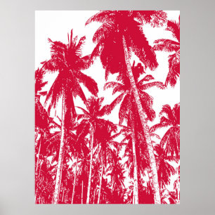 Pattern of leaves. Tropical Palm trees Poster