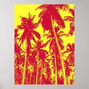 Pattern of leaves. Tropical Palm trees Poster