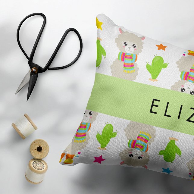 Pattern Of Llamas, Alpacas, Cactus, Your Name Pillowcase (Creator Uploaded)