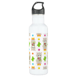Pattern Of Llamas, Cute Llamas, Alpacas, Cactus 710 Ml Water Bottle