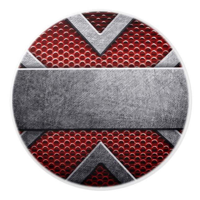 Pattern of metal plate ceramic knob (Front)