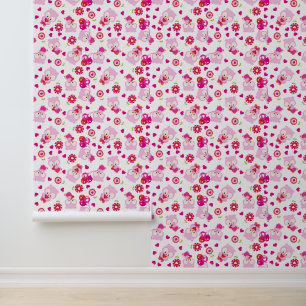 Pattern Of Owls, Cute Owls, Pink Owls, Hearts Wallpaper
