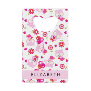 Pattern Of Owls, Cute Owls, Pink Owls, Your Name