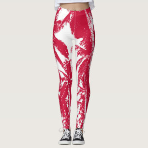 Pattern of Palm Tree Leaves Leggings