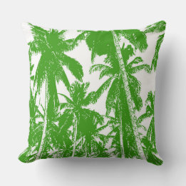 Pattern of Palm Trees in a Posterised Design Cushion