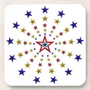 Pattern of Patriotic Stars Coaster