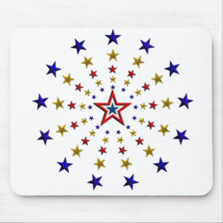 Pattern of Patriotic Stars Mouse Mat