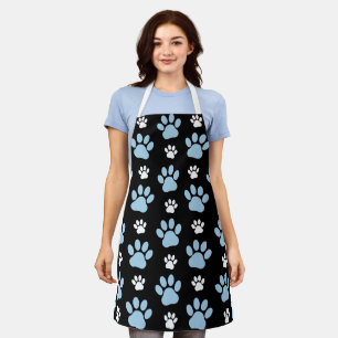 Pattern Of Paws, Blue Paws, Dog Paws, Animal Paws Apron