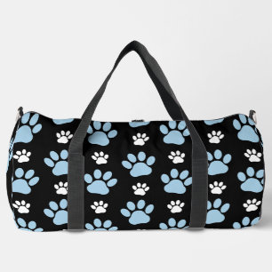 Pattern Of Paws, Blue Paws, Dog Paws, Animal Paws Duffle Bag