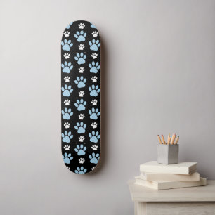 Pattern Of Paws, Blue Paws, Dog Paws, Animal Paws Skateboard