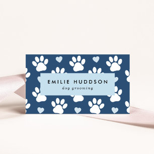 Pattern Of Paws, Dog Groomer, Dog Walker, Pet Shop Business Card