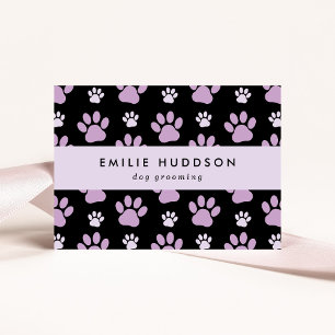 Pattern Of Paws, Dog Groomer, Dog Walker, Pet Shop Business Card