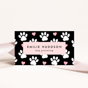 Pattern Of Paws, Dog Groomer, Dog Walker, Pet Shop Business Card