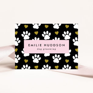 Pattern Of Paws, Dog Groomer, Dog Walker, Pet Shop Business Card