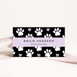 Pattern Of Paws, Dog Groomer, Dog Walker, Pet Shop Business Card