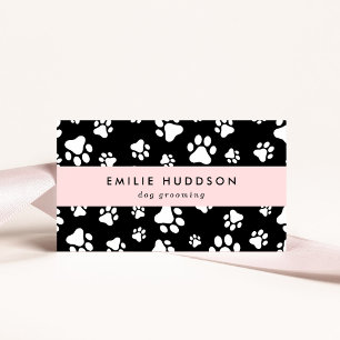 Pattern Of Paws, Dog Groomer, Dog Walker, Pet Shop Business Card