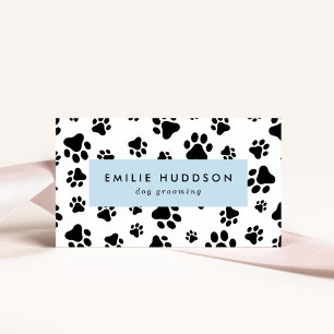Pattern Of Paws, Dog Groomer, Dog Walker, Pet Shop Business Card