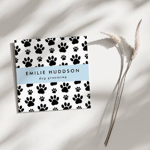Pattern Of Paws, Dog Groomer, Dog Walker, Pet Shop Square Business Card