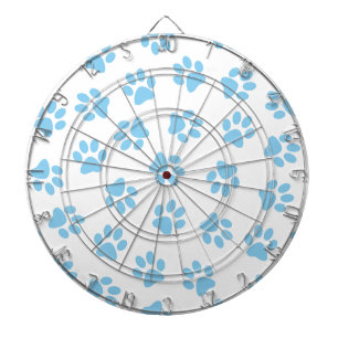 Pattern Of Paws, Dog Paws, Baby Blue Paws Dartboard