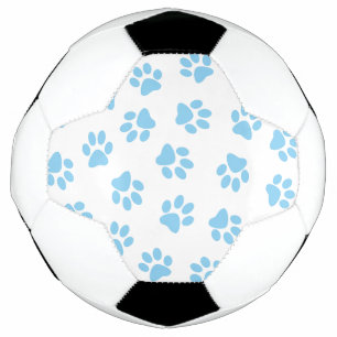 Pattern Of Paws, Dog Paws, Baby Blue Paws Football
