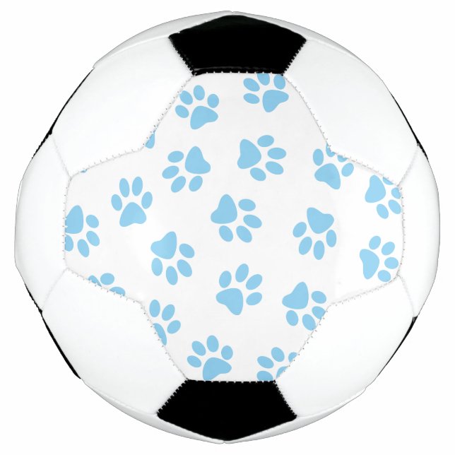 Pattern Of Paws, Dog Paws, Baby Blue Paws Football (Front)