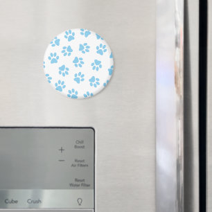 Pattern Of Paws, Dog Paws, Baby Blue Paws Magnet