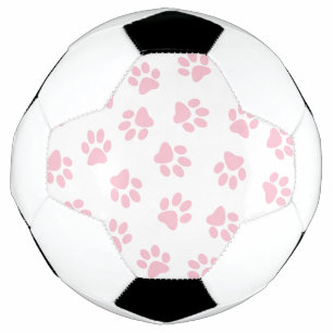 Pattern Of Paws, Dog Paws, Baby Pink Paws Football