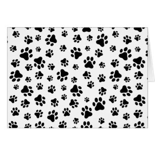 Pattern Of Paws, Dog Paws, Black and White