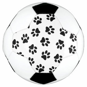 Pattern Of Paws, Dog Paws, Black Paws Football