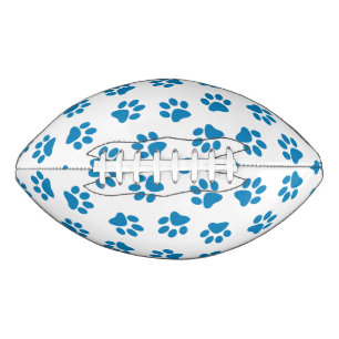 Pattern Of Paws, Dog Paws, Blue Paws American Football