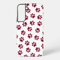 Pattern Of Paws, Dog Paws, Burgundy Paws