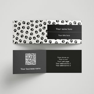 Pattern Of Paws, Dog Paws, Cat Paws, Black Paws Business Card