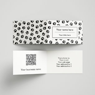 Pattern Of Paws, Dog Paws, Cat Paws, Black Paws Business Card