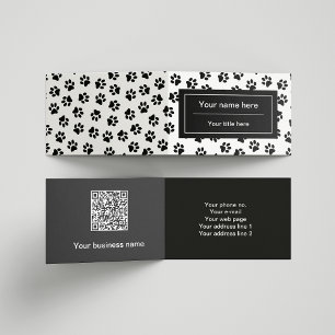 Pattern Of Paws, Dog Paws, Cat Paws, Black Paws Business Card